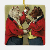 Vintages Viktorianisches Glück, Homosexuell, tanze Keramikornament (Vorderseite)