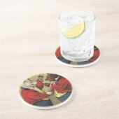 Vintages Viktorianisches Glück, Homosexuell, tanze Sandstein Untersetzer (Seite)