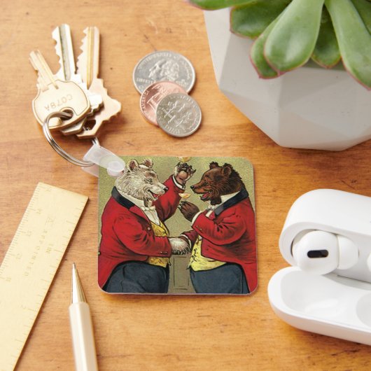 Vintages Viktorianisches Glück, Homosexuell, tanze Schlüsselanhänger (Schreibtisch)