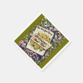 Vintages Viktorianisches Glück Neujahrspapier Napk Serviette (Ecke)