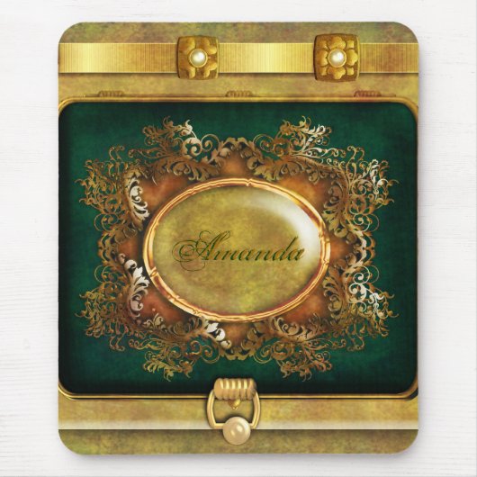 Vintages viktorianisches Gold Mousepad (Vorne)