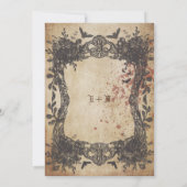 Vintages Viktorianisches Gothic Creepy Halloween-P Einladung (Rückseite)