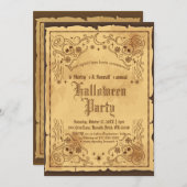 Vintages Viktorianisches Gothic HexenHalloween-Par Einladung (Vorne/Hinten)