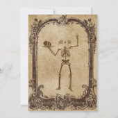 Vintages Viktorianisches gotisches Halloween-Party Einladung (Rückseite)