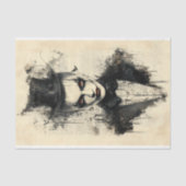 Vintages Viktorianisches Gotisches Zeichen BC1 Dek Seidenpapier (Vorderseite)