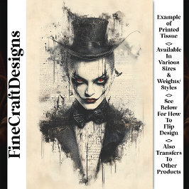 Vintages Viktorianisches Gotisches Zeichen BC1 Dek Seidenpapier