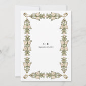 Vintages Viktorianisches Hochzeitsessen Probe Einladung (Rückseite)