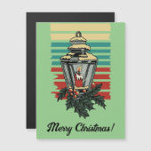 Vintages Viktorianisches, hölzernes Straßenlampe Magnetkarte (Vorne/Hinten)