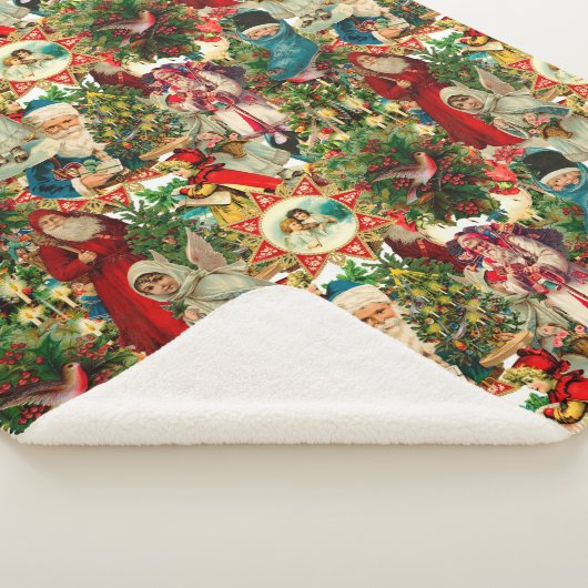 VINTAGES VIKTORIANISCHES KALLAGPATTERN SHERPADECKE (3/4)