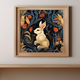 Vintages Viktorianisches Kaninchen Poster