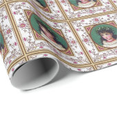 Vintages viktorianisches Kate Greenaway Geschenkpapier (Rolleneckpunkt)