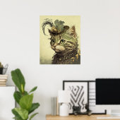 Vintages Viktorianisches Katzenposter - Wand an Wa Poster (Heimbüro)