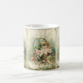 Vintages Viktorianisches Kind, Frühlingskorb für M Kaffeetasse (Mittel)