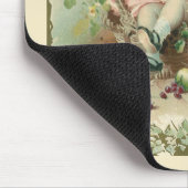 Vintages Viktorianisches Kind, Frühlingskorb für M Mousepad (Ecke)