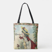 Vintages Viktorianisches Kind, Mädchenblasen auf d Tasche (Rückseite)