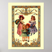 Vintages Viktorianisches Kinderposter Poster (Vorne)