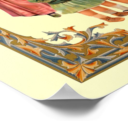 Vintages Viktorianisches Kinderposter Poster (Ecke)