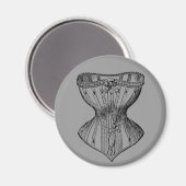Vintages Viktorianisches Korsett Magnet (Vorderseite/Rückseite)