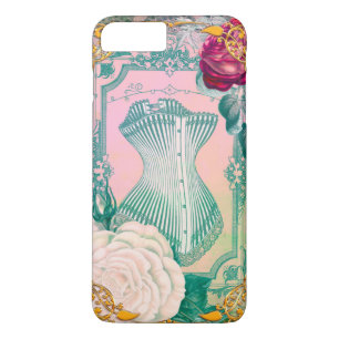 Vintages viktorianisches Korsett und Rosen Rosa Case-Mate iPhone Hülle