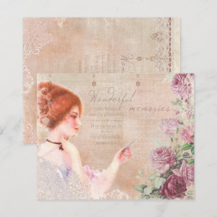 Vintages Viktorianisches Lady Decoupage Scrapbook