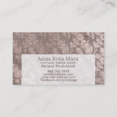 *~* Vintages viktorianisches Leinenblumengrau Visitenkarte (Rückseite)