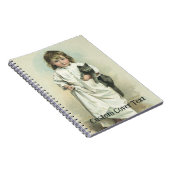 Vintages Viktorianisches Mädchen in einem Nachthem Notizblock (Rechte Seite)