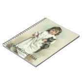 Vintages Viktorianisches Mädchen in einem Nachthem Notizblock (Linke Seite)