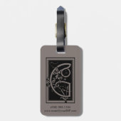 Vintages Viktorianisches Monogramm EleganLetter G Gepäckanhänger (Rückseite vertikal)