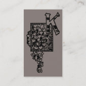 Vintages Viktorianisches Monogramm - EleganLetter Visitenkarte (Rückseite)