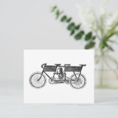 Vintages Viktorianisches Motorrad Postkarte (Stehend Vorderseite)