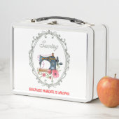 Vintages Viktorianisches Nähfeld Metall Brotdose (Beispiel)