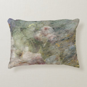 Vintages Viktorianisches Öl Leinwand Rosa Lila Blü Dekokissen