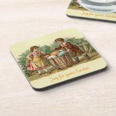 Vintages Viktorianisches Osterreich Getränkeuntersetzer (Linke Seite)