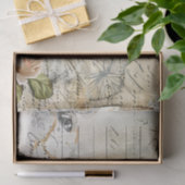 Vintages Viktorianisches Parfümdekoupage Seidenpapier (Geschenk)