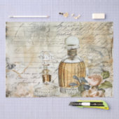 Vintages Viktorianisches Parfümdekoupage Seidenpapier (Handwerk)