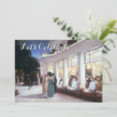 Vintages Viktorianisches Party Einladung (Stehend Vorderseite)