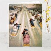 Vintages Viktorianisches Rodelbahn mit Aussicht Karte (Gelbe Blume)