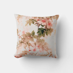 Vintages Viktorianisches rosa Blumenmuster Kissen
