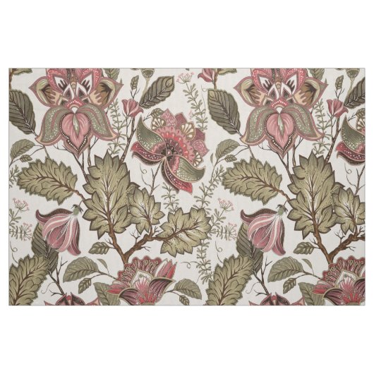 Vintages viktorianisches rosa Blumenmuster Stoff (Fat Quarter (45,7 x 55,9 cm))