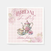 Vintages Viktorianisches rosa Roses Brauttee Party Serviette (Vorderseite)