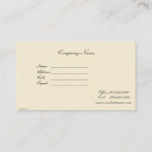 Vintages Viktorianisches Rosa Roses Visitenkarte (Rückseite)