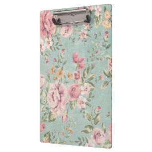 Vintages viktorianisches Shabby Chic blass blühend Klemmbrett