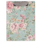 Vintages viktorianisches Shabby Chic blass blühend Klemmbrett (Vorderseite)