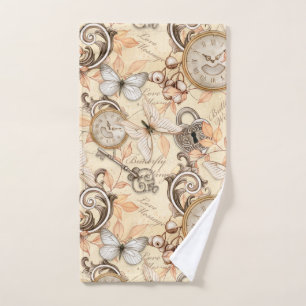 Vintages Viktorianisches Shabby Chic Ländermuster Handtuch