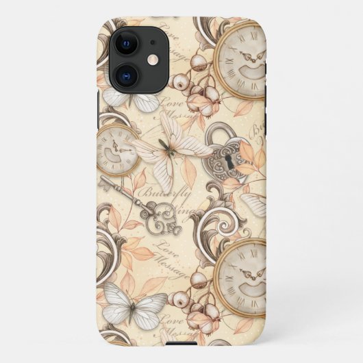 Vintages Viktorianisches Shabby Chic Ländermuster iPhone Hülle (Rückseite)