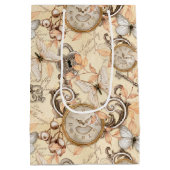 Vintages Viktorianisches Shabby Chic Ländermuster Mittlere Geschenktüte (Rückseite)