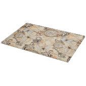 Vintages Viktorianisches Shabby Chic Ländermuster Schneidebrett (Ecke)