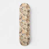 Vintages Viktorianisches Shabby Chic Ländermuster Skateboard (Vorne)