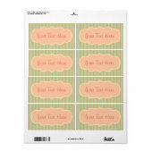 Vintages Viktorianisches Streifendesign-Etikett (Vorne)