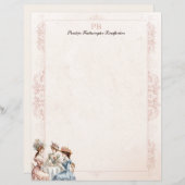 Vintages Viktorianisches Tee-Mit Monogramm Station (Vorne/Hinten)